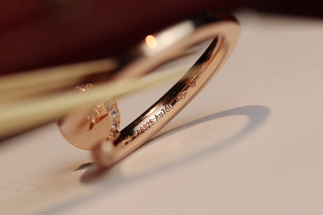 CARTIER JUSTE RING 2.65MM PINK GOLD DIAMOND