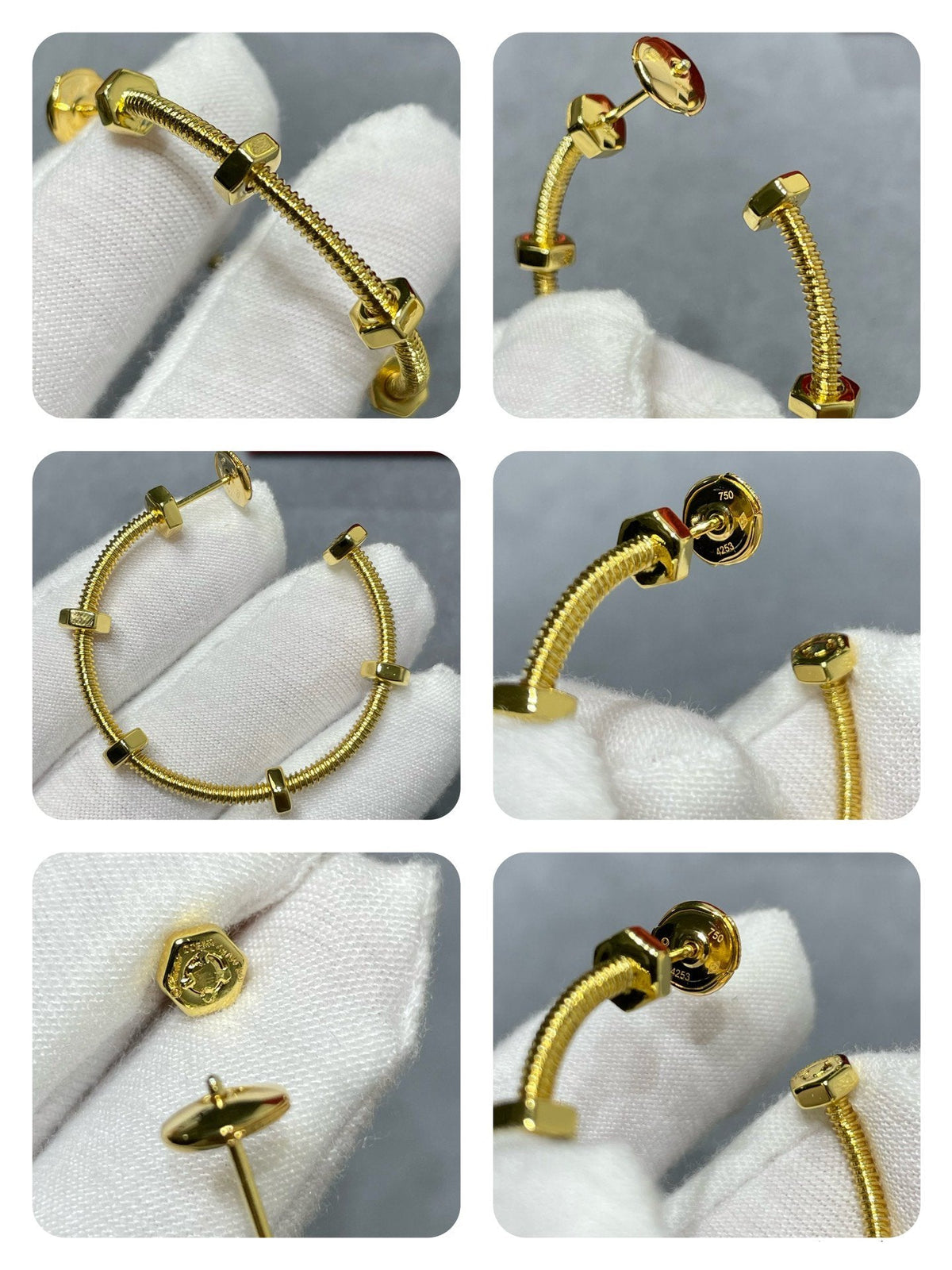 CARTIER ECROU LARGE HOOP EARRINGS