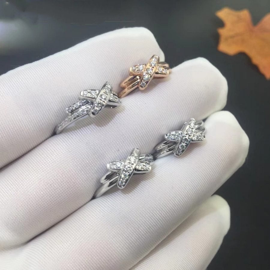 CHAUMET JEUX DE SILVER DIAMOND RING