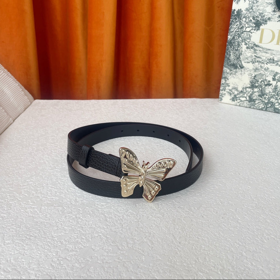 DIOR 25S BELT 20 MM IN BLACK CALFSKIN 567923