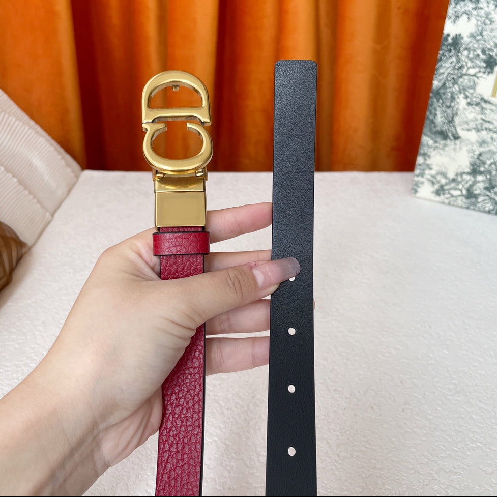 DIOR 25S BELT 20 MM IN RED CALFSKIN 563226