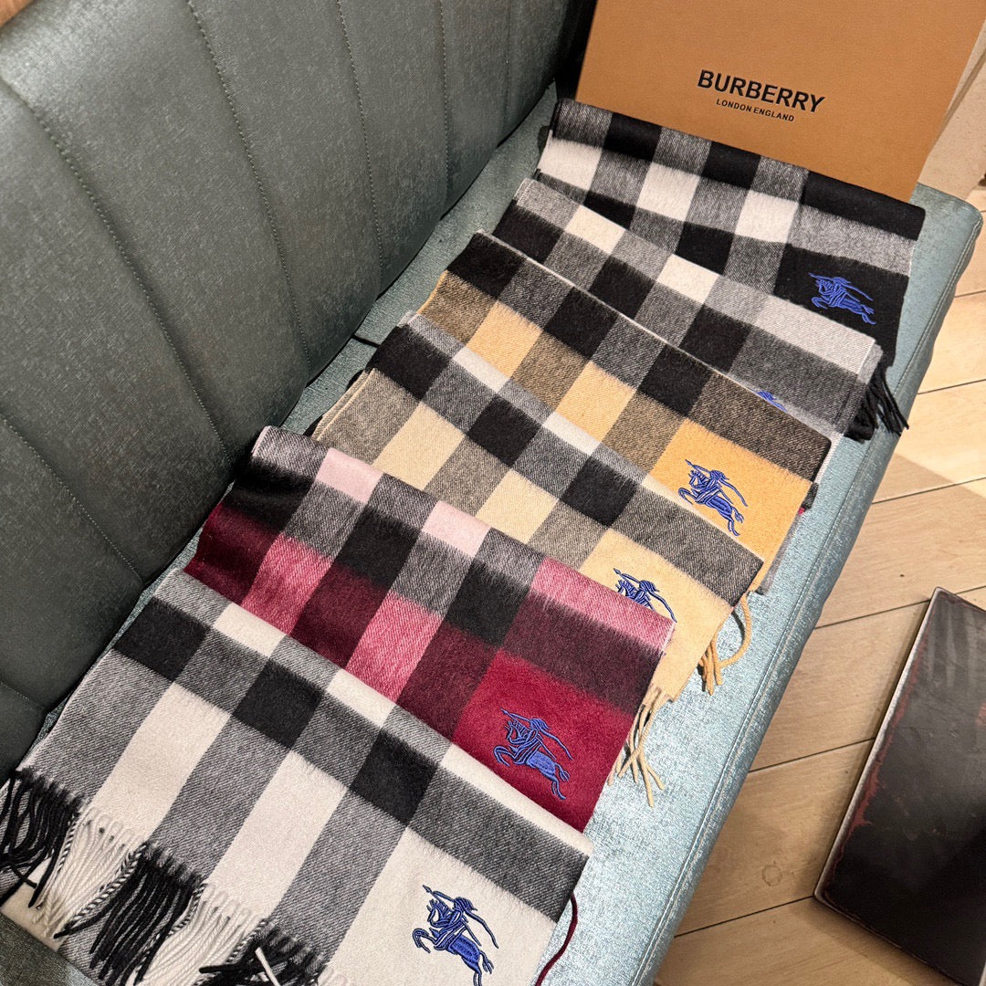 BURBERRY SCARF 180 CM IN COLORFUL CASHMERE 410337