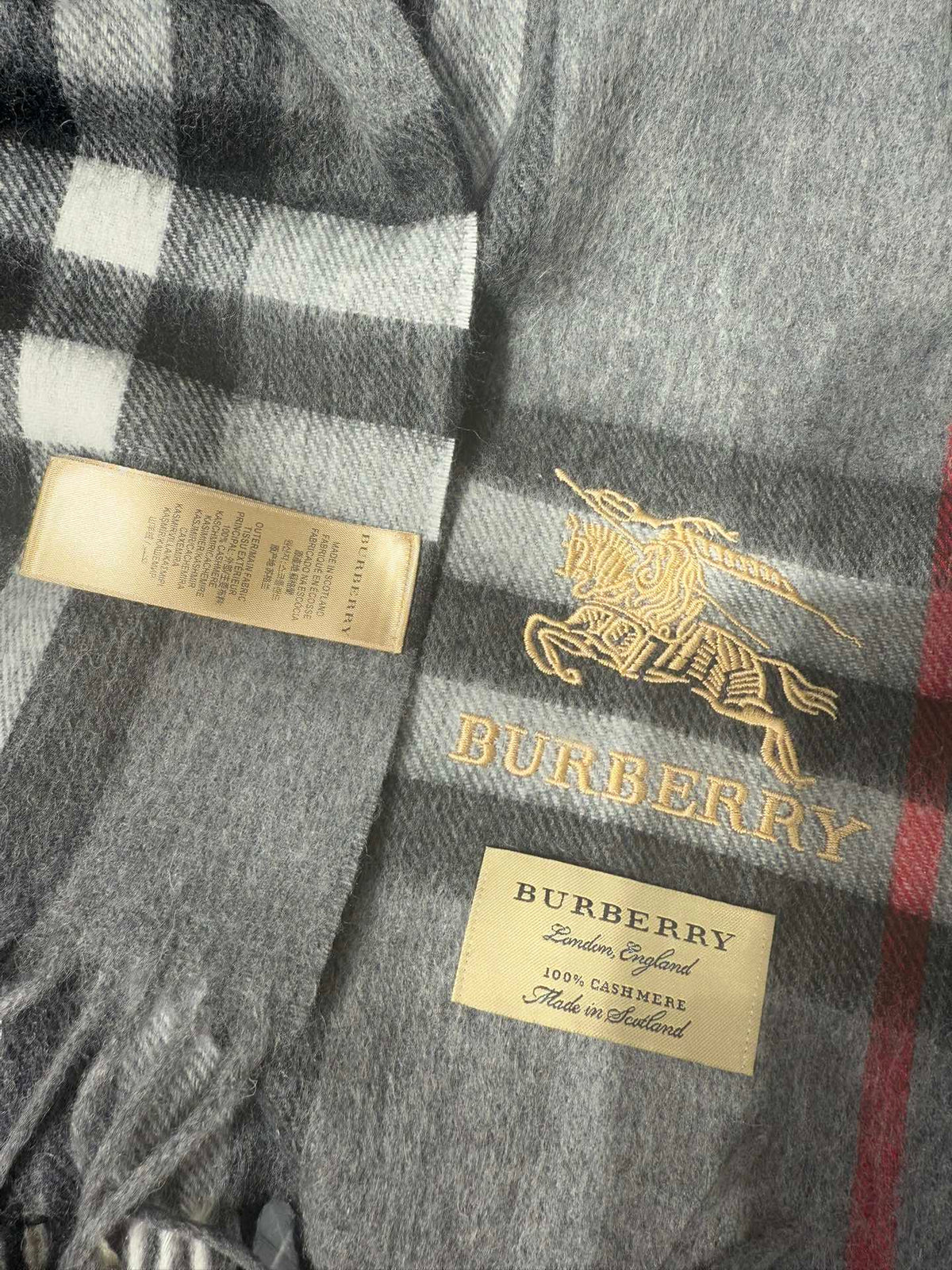 BURBERRY BBR SCARF 180 CM IN CASHMERE 732174