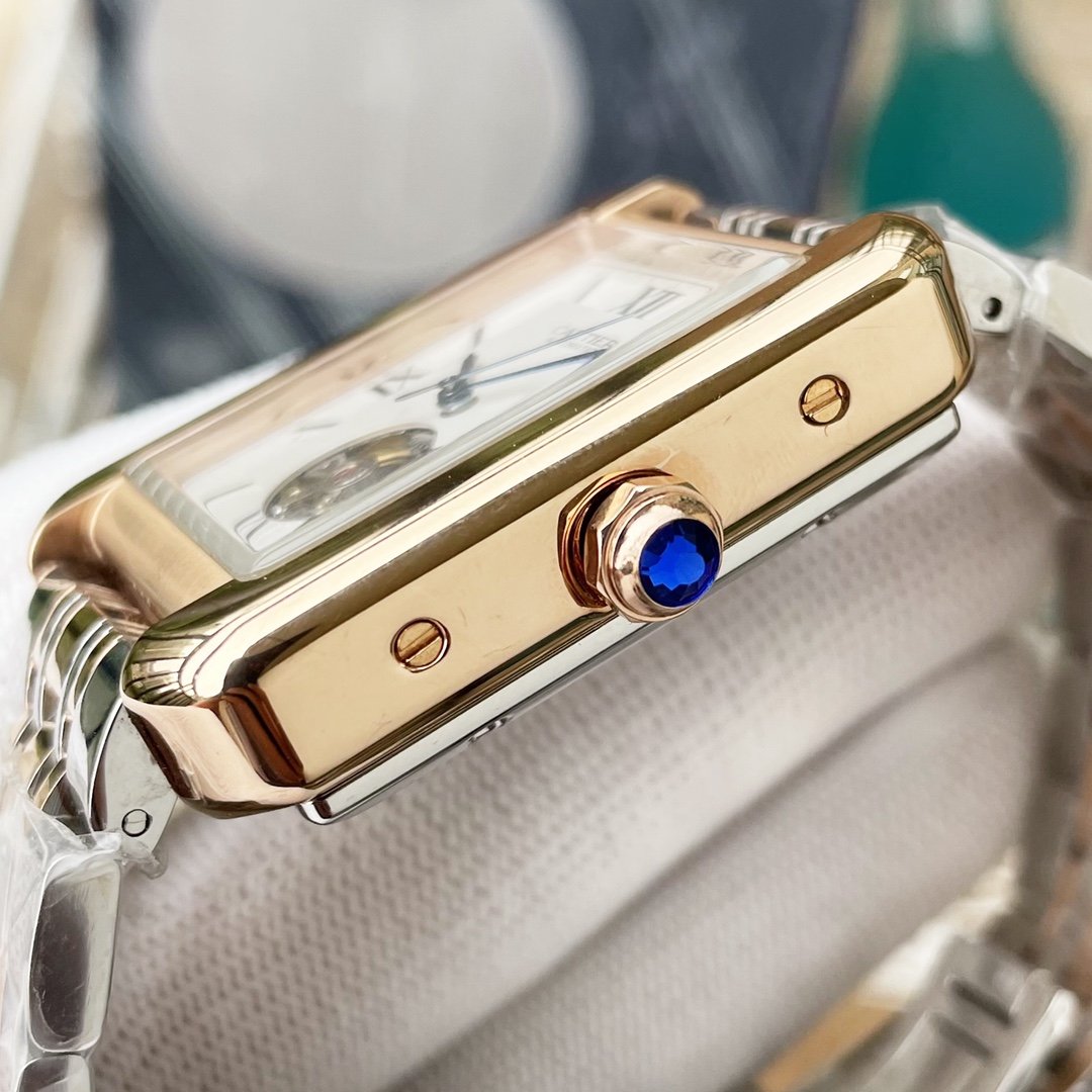 CARTIER TANK SOLO 40MM GOLD CASE TOURBILLON
