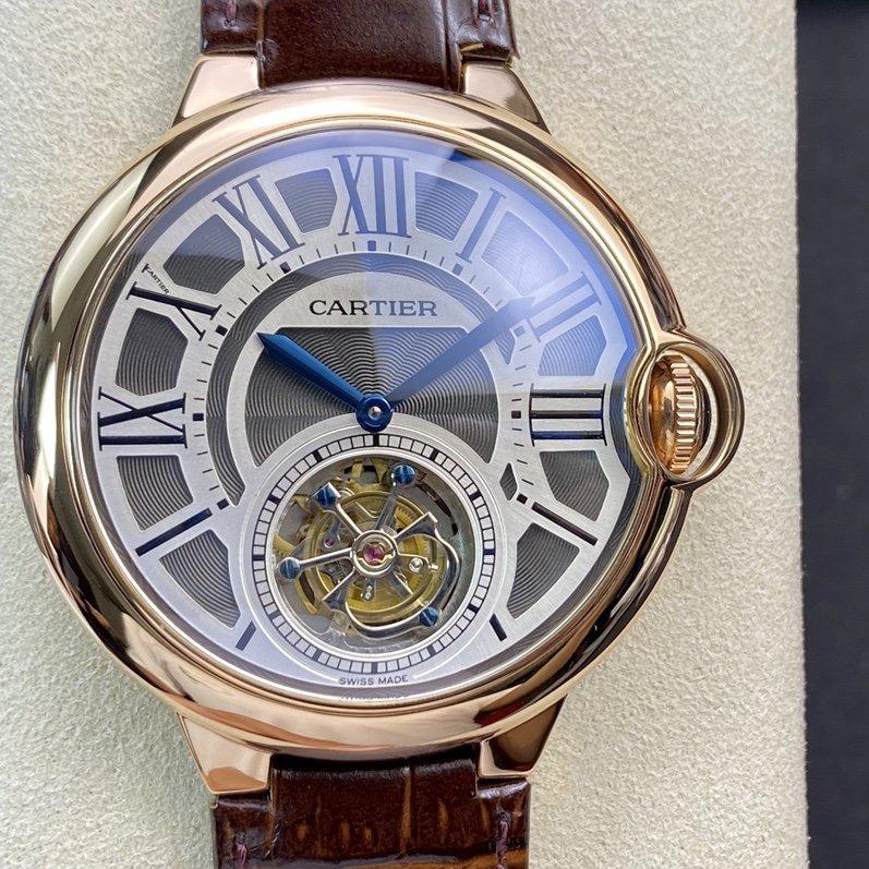 CARTIER BALLON BLEU 46 ROSE GOLD CASE TOURBILLON