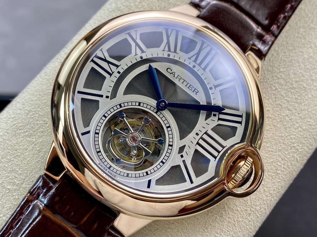 CARTIER BALLON BLEU 46 ROSE GOLD CASE TOURBILLON