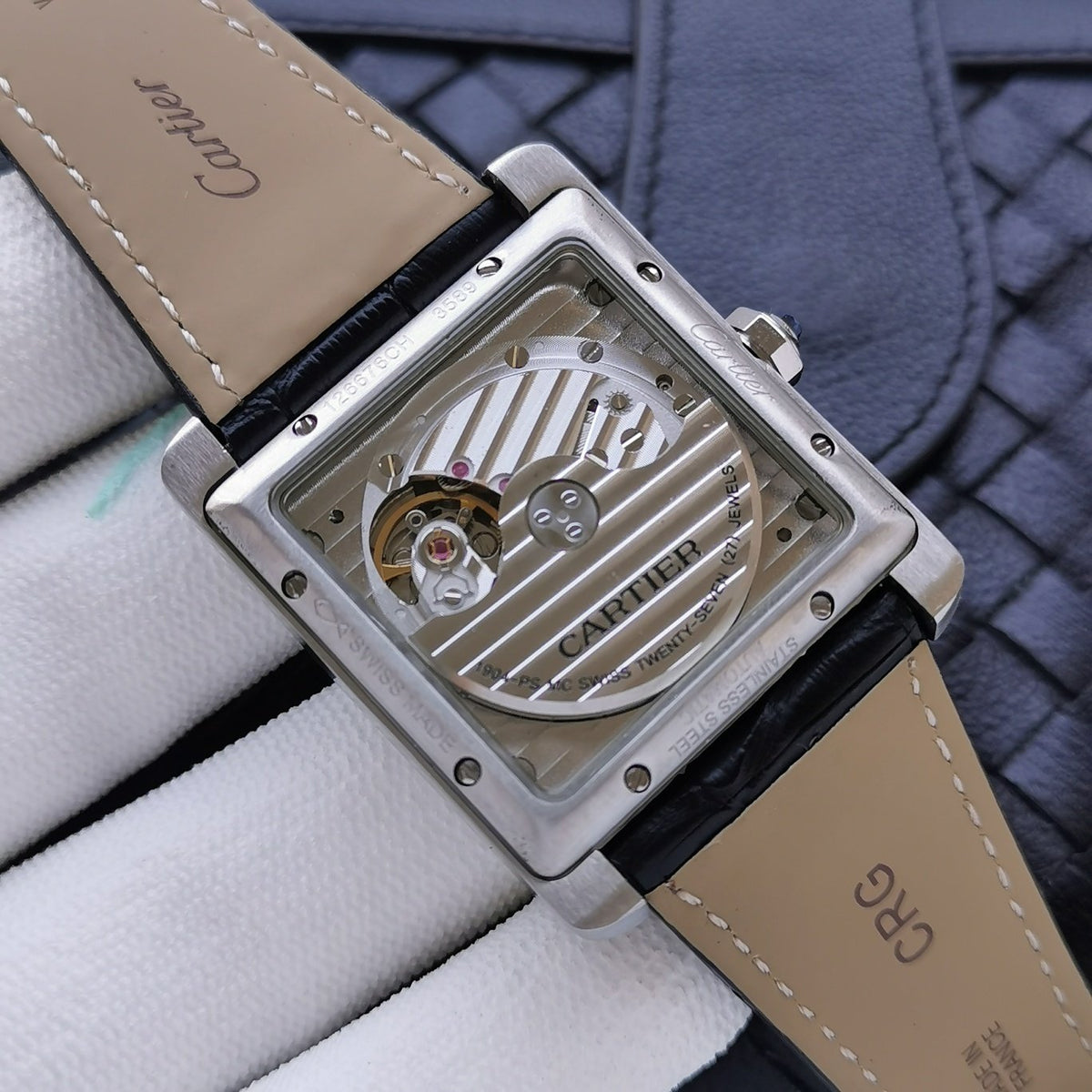 CARTIER TANK MC SECOND TIME STEEL CASE