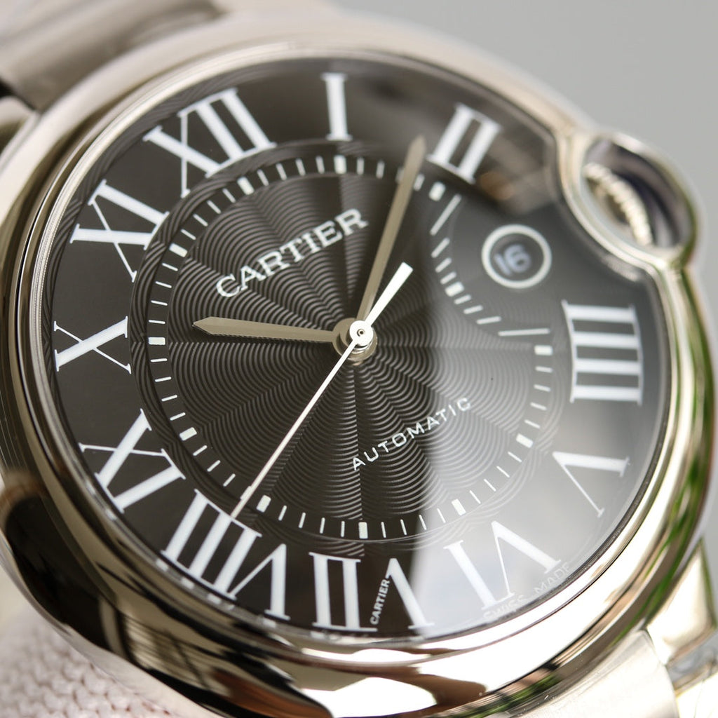CARTIER BALLON BLEU 42MM STEEL CASE BLACK DIAL