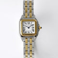 CARTIER PANTHERE DE CARTIE 22MM QUARTZ GOLD STEEL WHITE DIAL