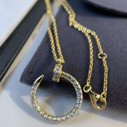 CARTIER JUSTE NECKLACE 2.2MM GOLD FULL DIAMONDS