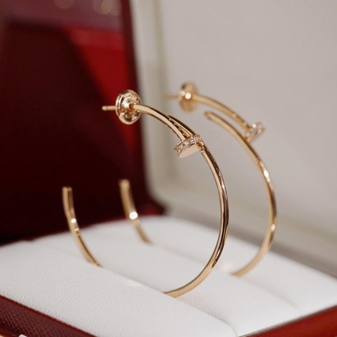 CARTIER JUSTE EARRINGS DIAMONDS 1.8MM