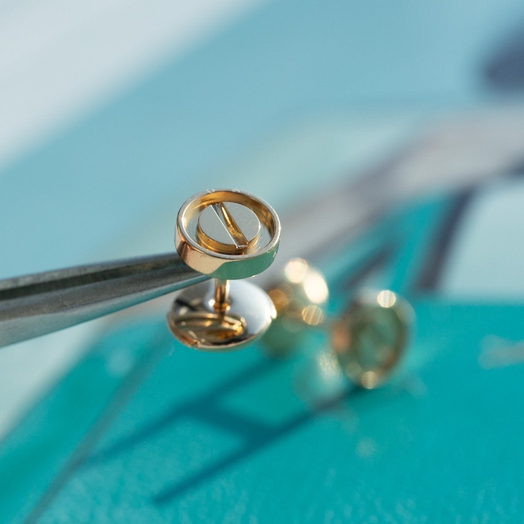 CARTIER LOVE EARRINGS PINK GOLD 7.2MM