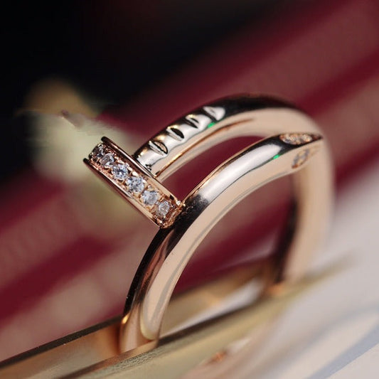 CARTIER JUSTE RING 2.65MM PINK GOLD DIAMOND