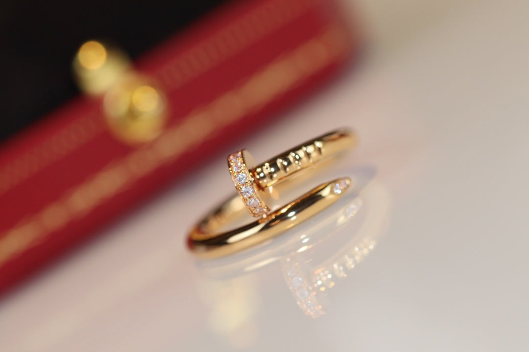 CARTIER JUSTE RING 2.65MM GOLD DIAMOND