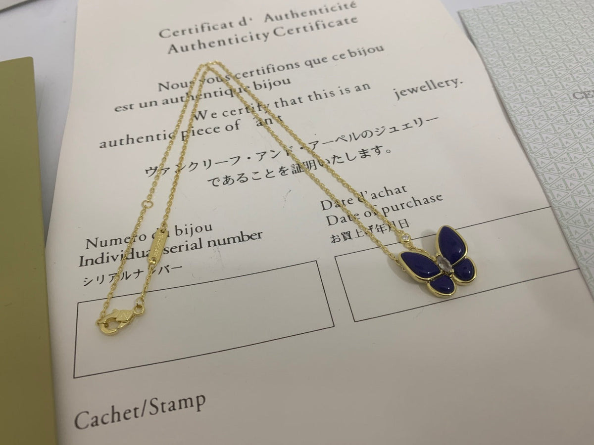 Van Cleef & Arpels BLUE BUTTERFLY NECKLACE