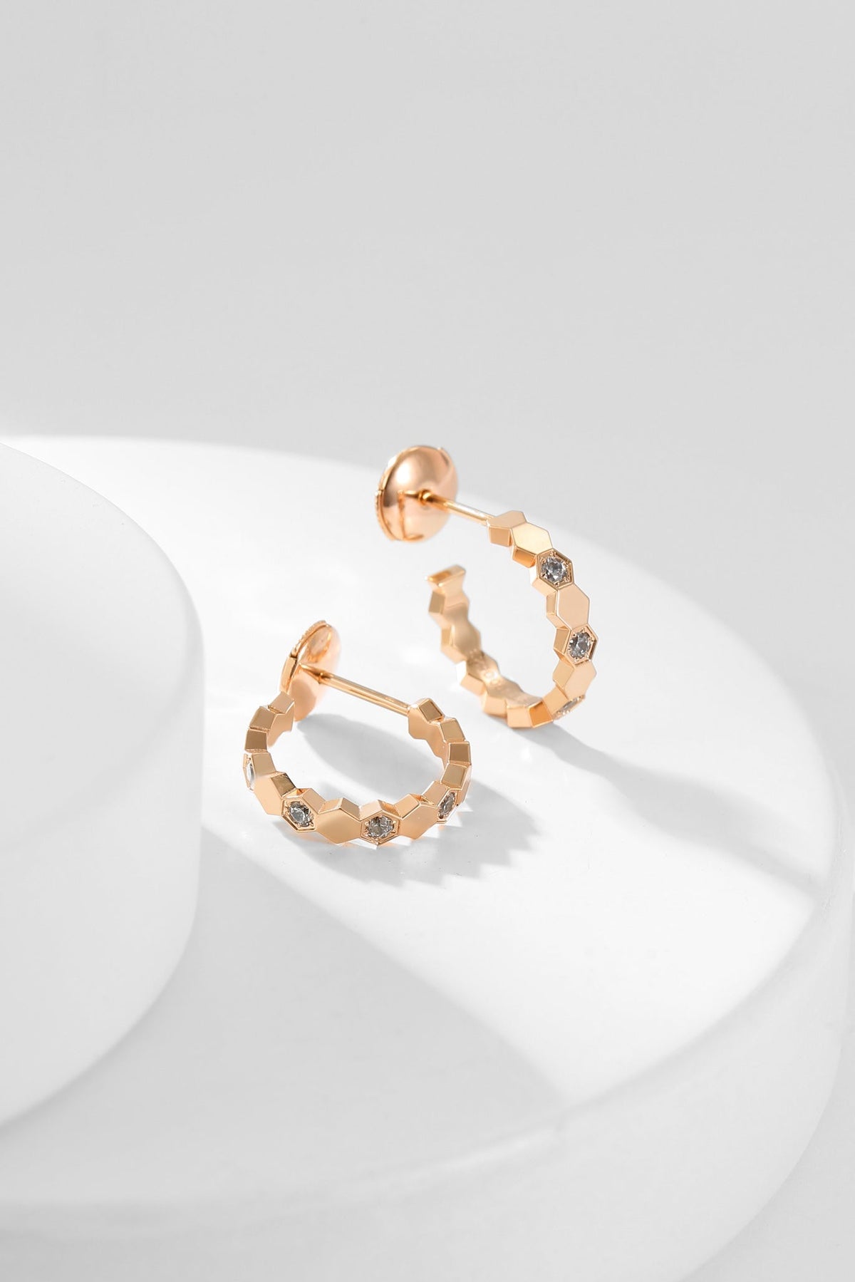 CHAUMET BEE LOVE DIAMOND HOOP EARRINGS