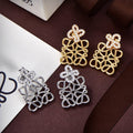 LOEWE LARGE ANAGRAM DIAMOND EARRINGS