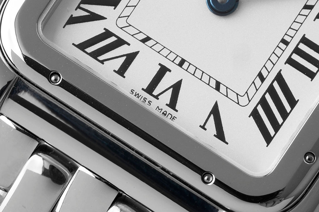 CARTIER PANTHERE 27MM SILVER CASE WHITE DIAL