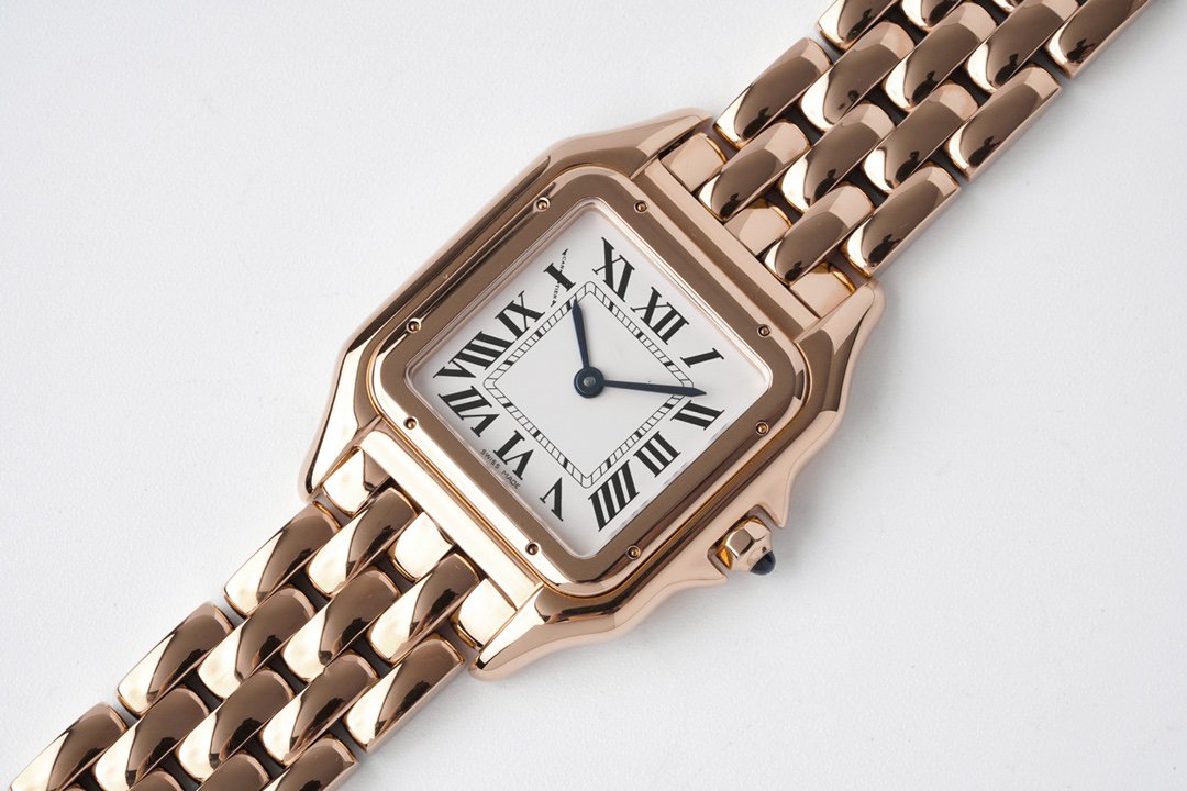 CARTIER PANTHERE 27MM PINK GOLD WHITE DIAL