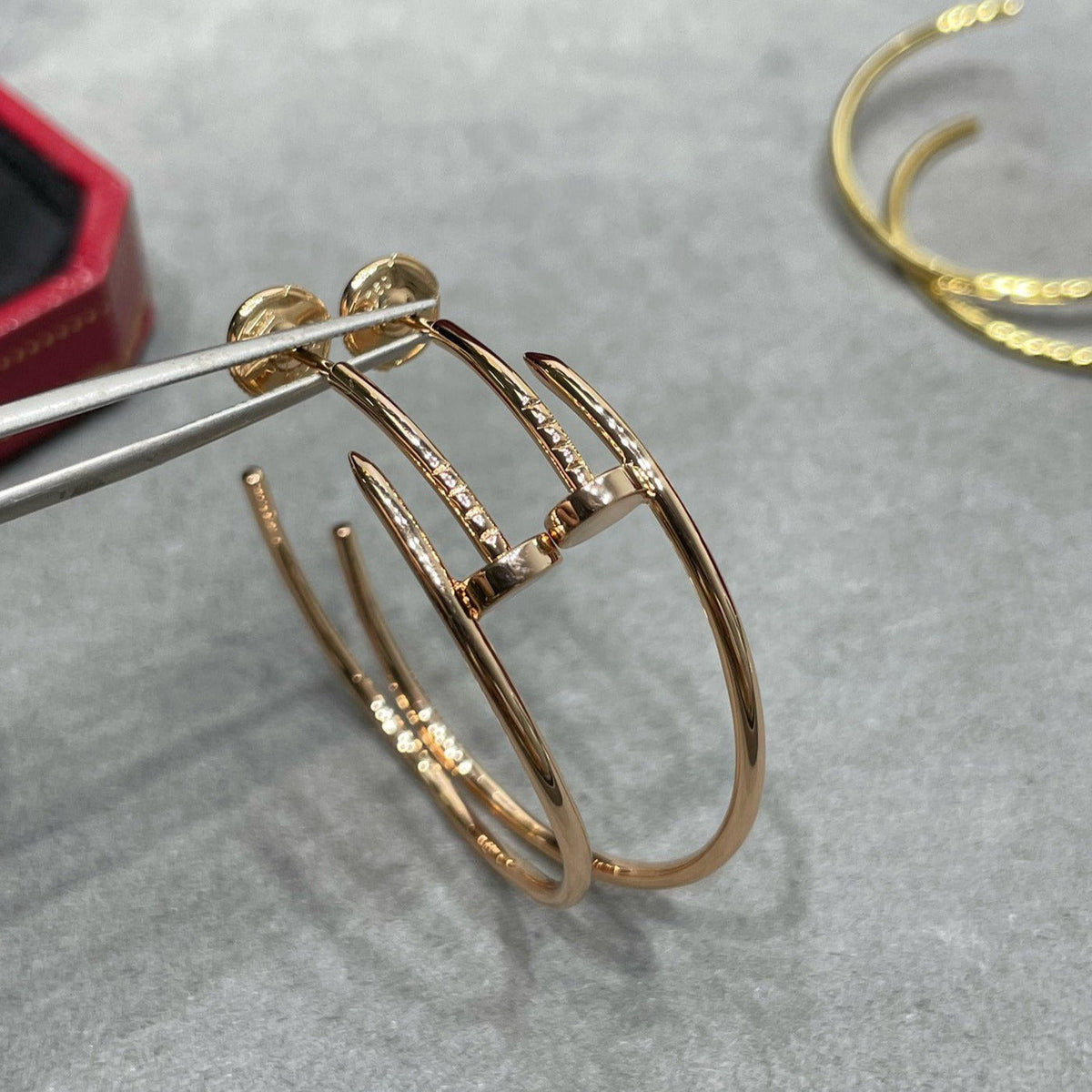 CARTIER JUSTE LARGE HOOP EARRINGS