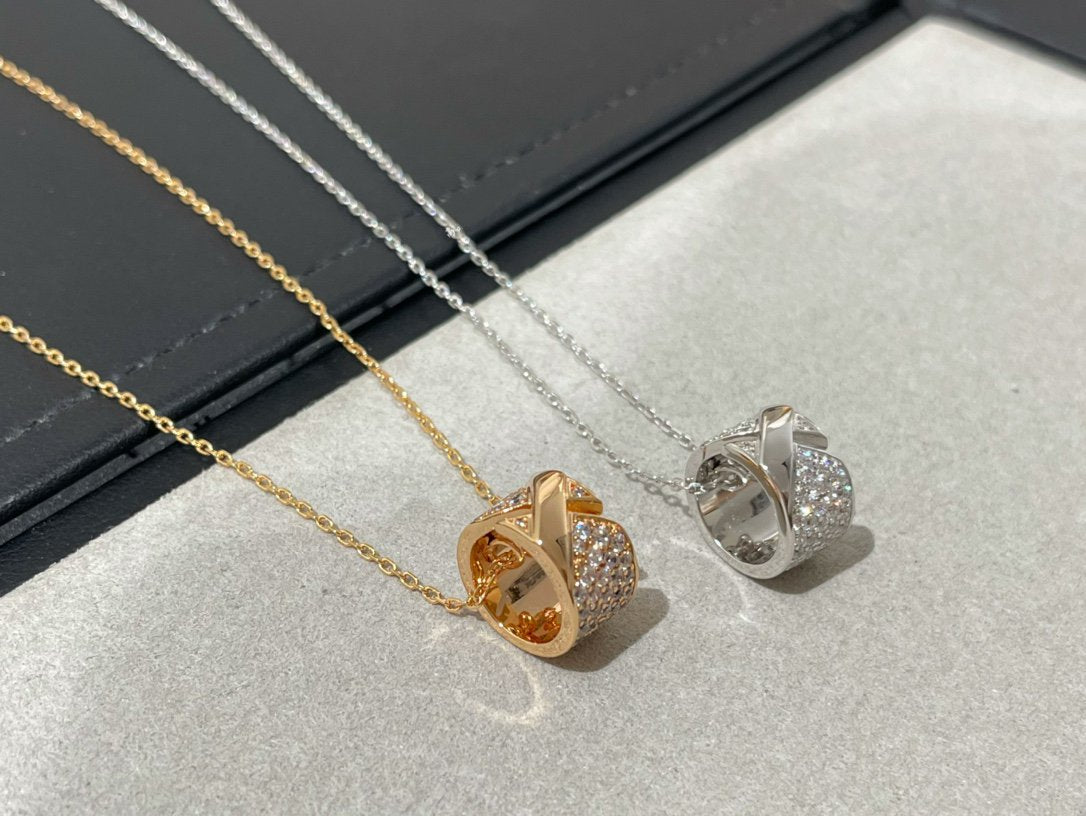 CHAUMET LIENS EVIDENCE DIAMOND PAVED NECKLACE