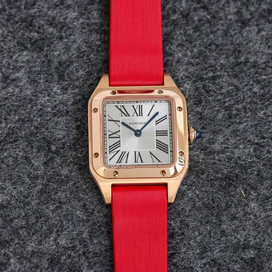 CARTIER SANTOS DUMONT LADY RUBBER STRAP
