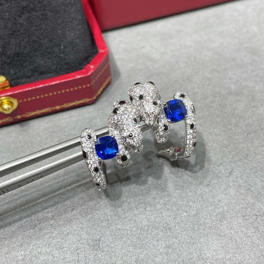 CARTIER PANTHERE DE CARTI BLUE DIAMOND EARRINGS