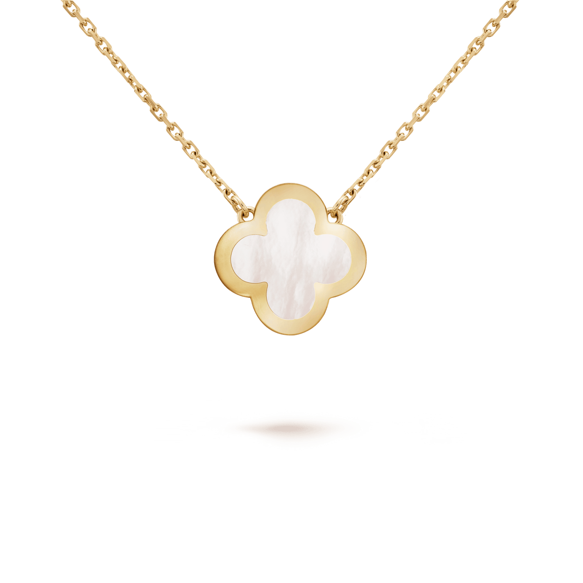 Van Cleef & Arpels PURE CLOVER PINK GOLD MOP NECKLACE