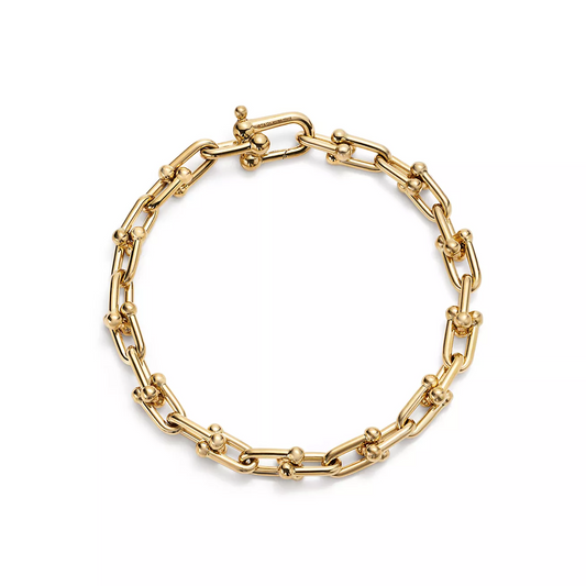 TIFFANY HARDWEAR SMALL LINK 26 MOTIF GOLD BRACELET