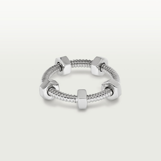 CARTIER NUTS AND BOLTS SILVER RING