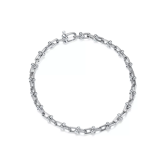 TIFFANY HARDWEAR MICRO LINK 44 MOTIF SILVER BRACELET