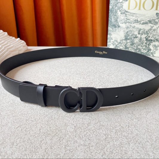 DIOR 25S BELT 30 MM IN BLACK CALFSKIN 594062