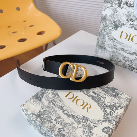 DIOR 25S BELT 30 MM IN BLACK CALFSKIN 613182