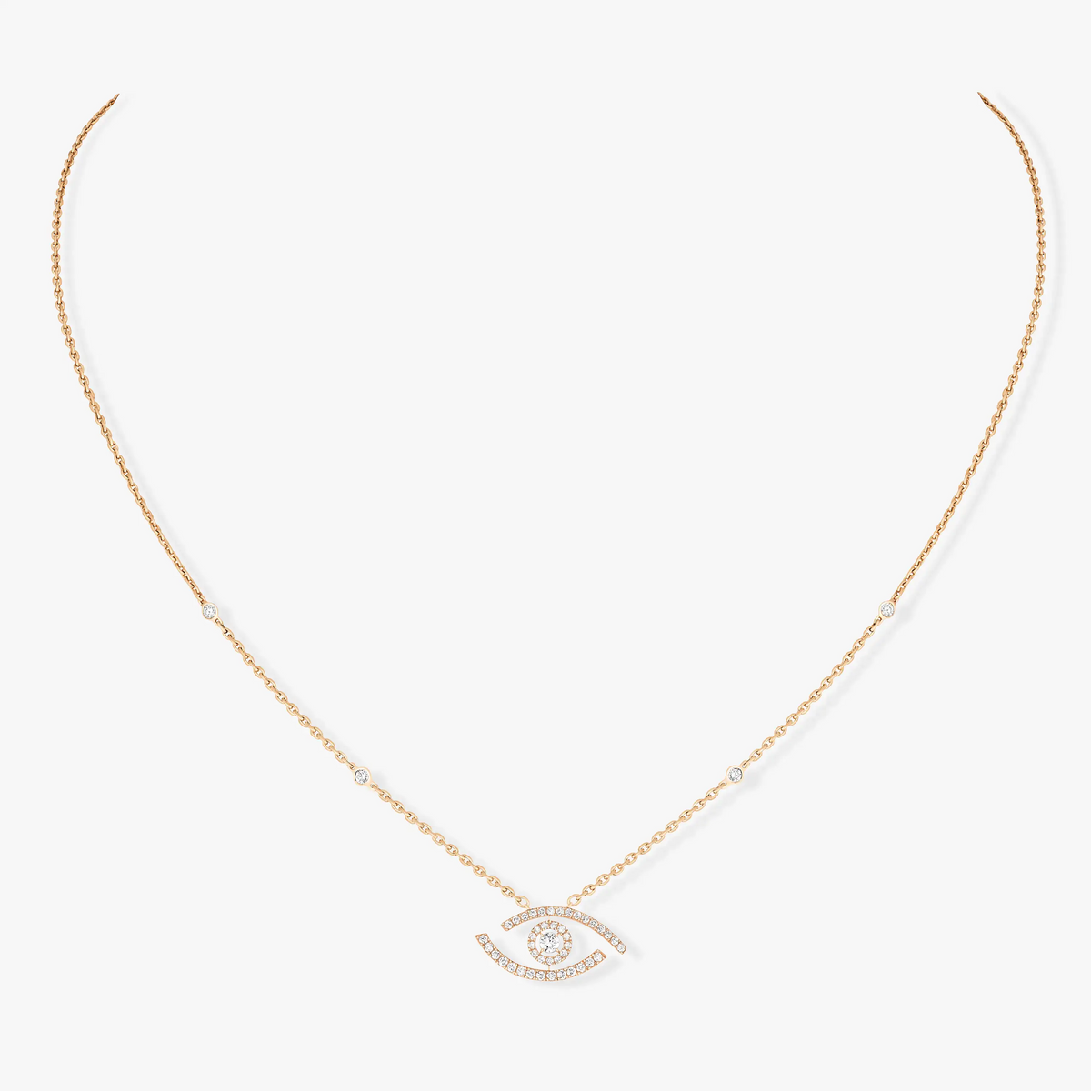 MESSIKA LUCKY EYE PAVED NECKLACE DIAMOND