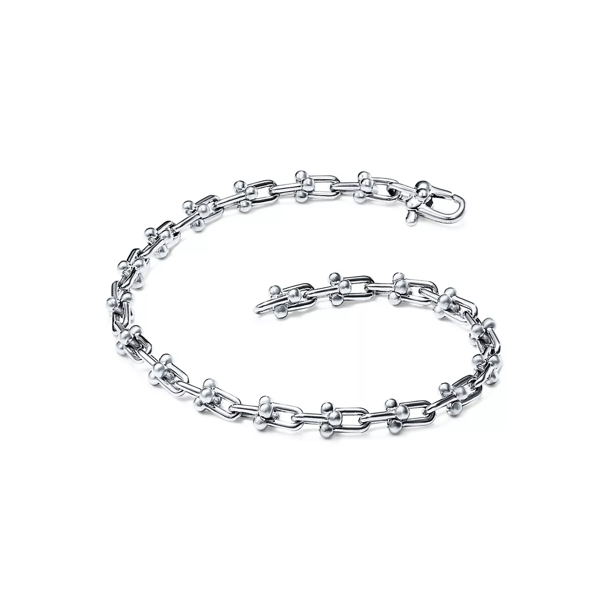 TIFFANY HARDWEAR MICRO LINK 44 MOTIF SILVER BRACELET