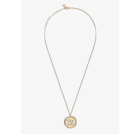 FENDI FF NECKLACE GOLD DIAMOND