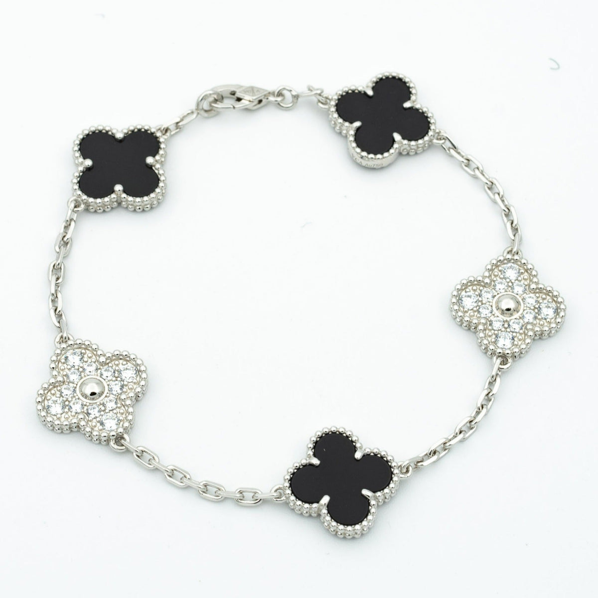 Van Cleef & Arpels CLOVER BRACELET 5 MOTIF ONYXS DIAMOND