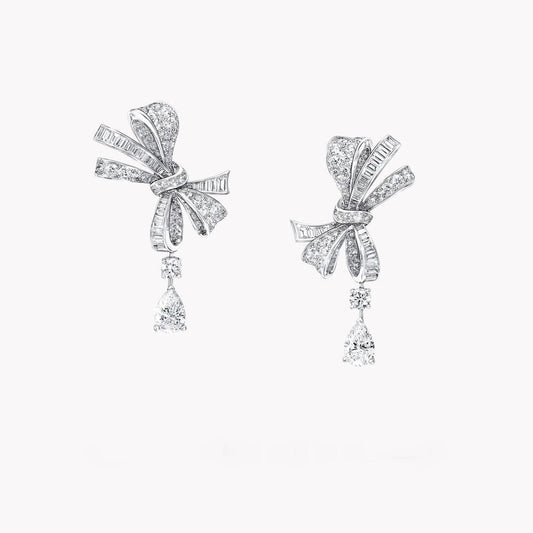 GRAFF TILDA BOW CLASSIC DIAMOND DROP EARRINGS