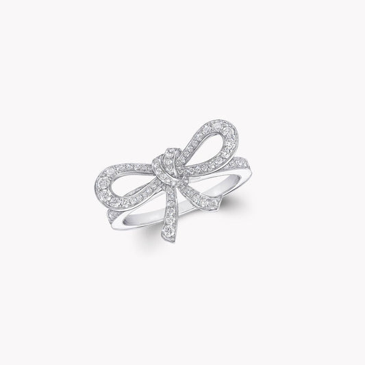 GRAFF TILDA BOW MINI SILVER DIAMOND RING