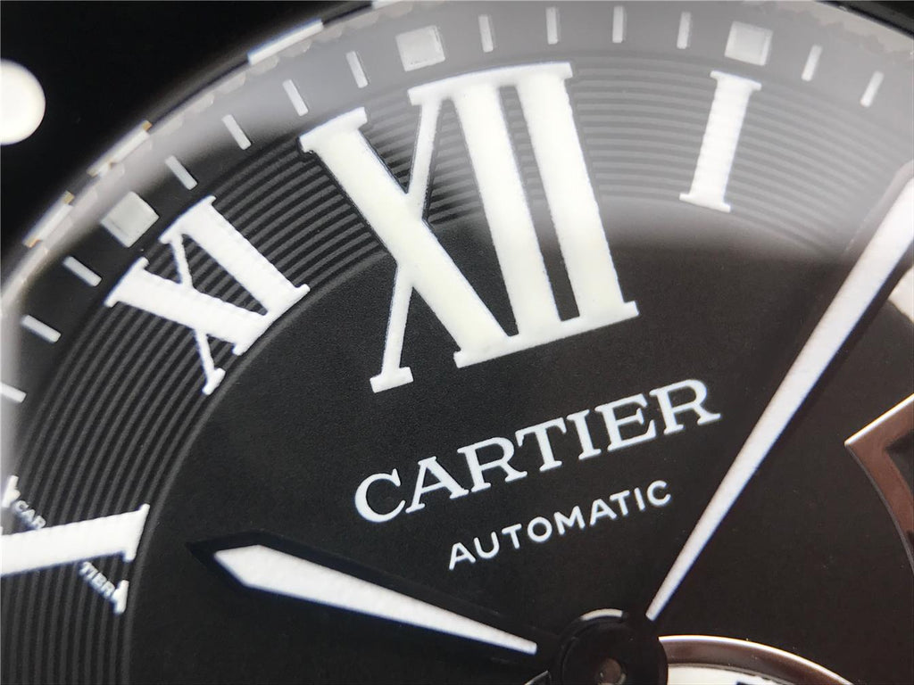 CARTIER CALIBRE DIVER 42 AUTOMATIC STEEL CASE BLACK DIAL