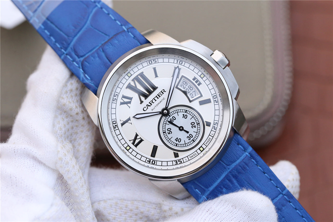 CARTIER CALIBRE DIVER 42 AUTOMATIC STEEL CASE WHITE DIAL