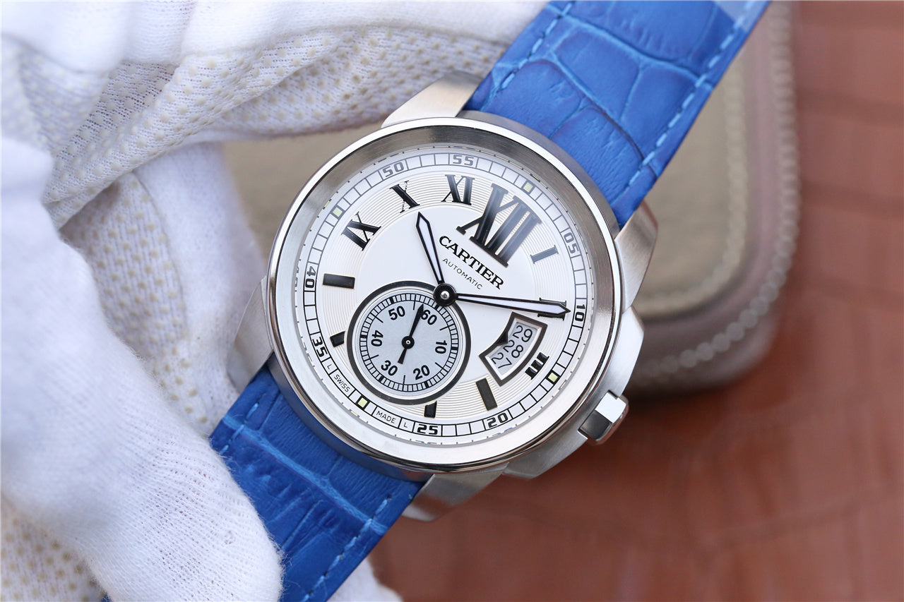 CARTIER CALIBRE DIVER 42 AUTOMATIC STEEL CASE WHITE DIAL