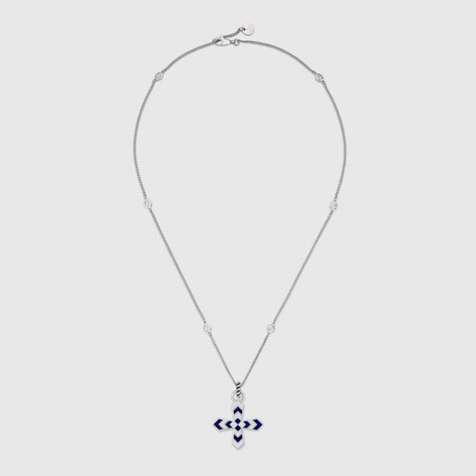GUCCI WOMEN'S NECKLACE WITH CROSS MOTIF PENDANT