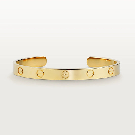CARTIER LOVE BRACELET 6.1MM OPEN CUFF GOLD
