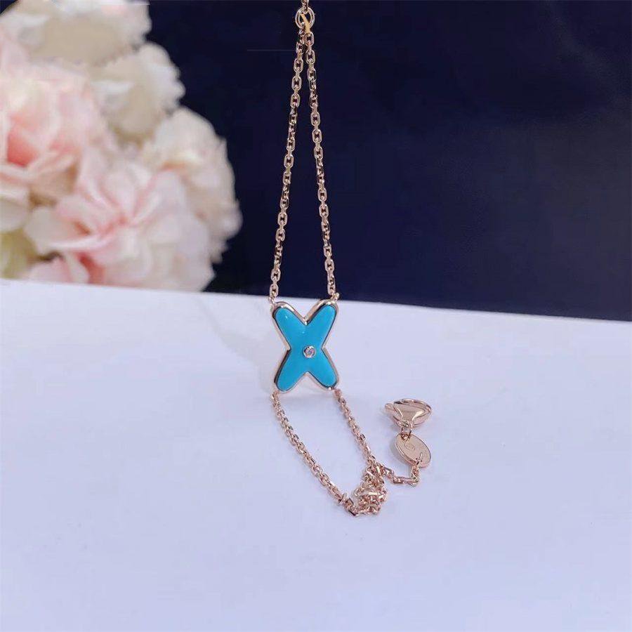 CHAUMET JEUX BRACELET TURQUOISE PINK GOLD 1 DIAMOND