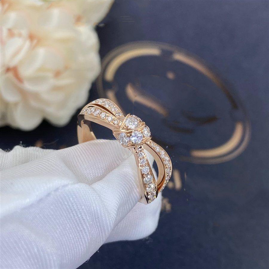 CHAUMET LIENS PINK GOLD DIAMOND RING
