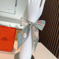 HERMES HERMES 25S SILK NECKERCHIEF 86 IN SILK 714376