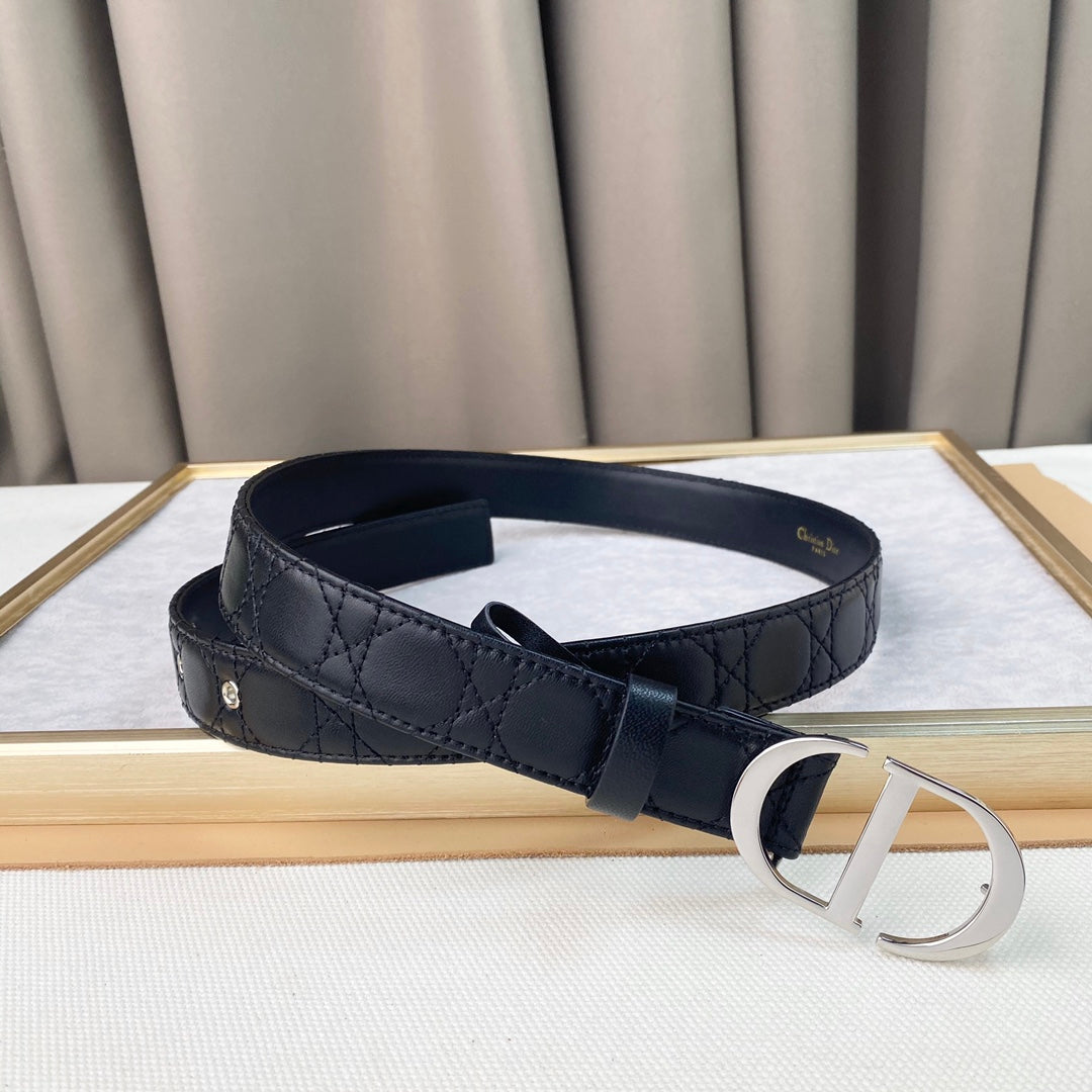 DIOR 25S BELT 30 MM IN BLACK CALFSKIN 564812