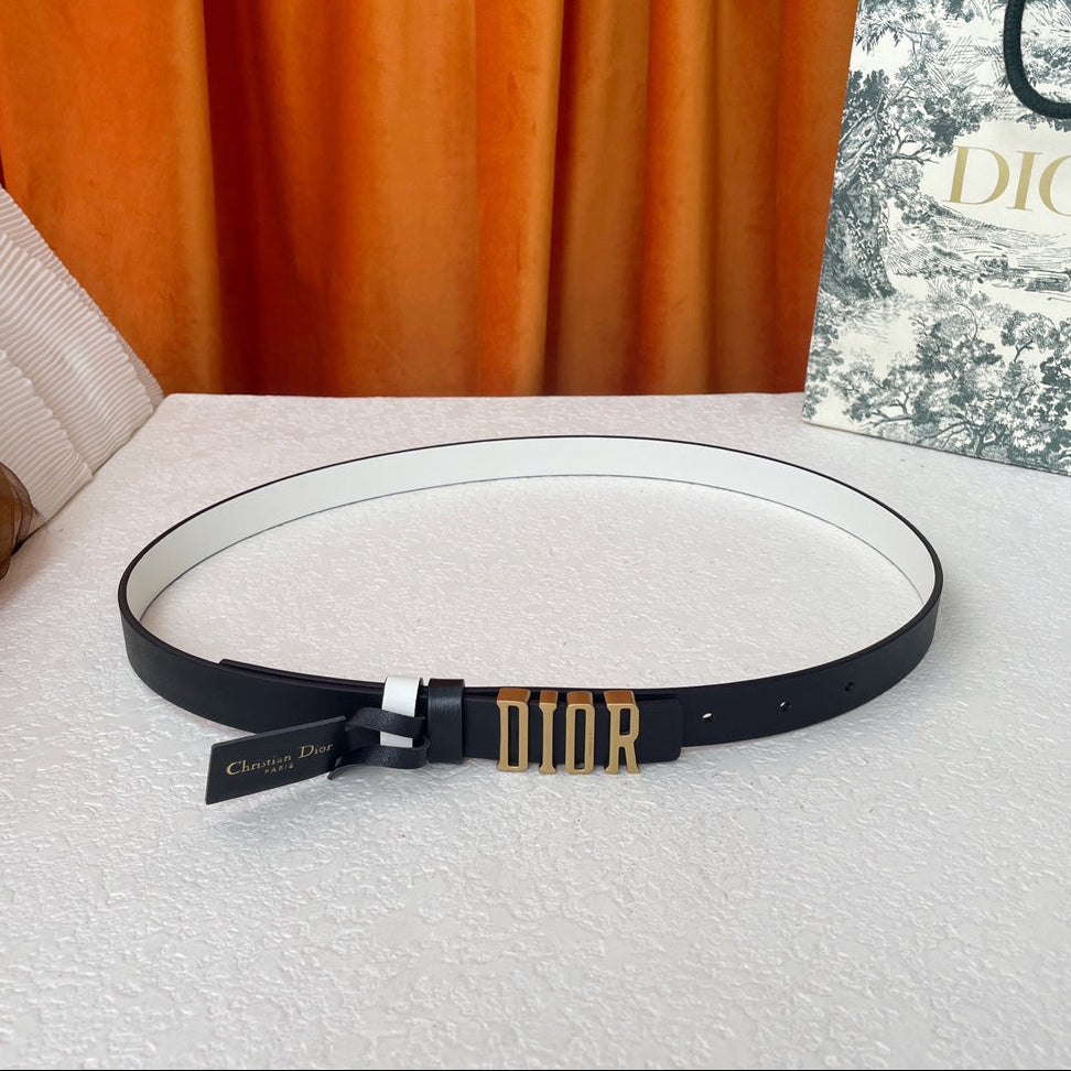 DIOR 25S BELT 20 MM IN BLACK CALFSKIN 562038