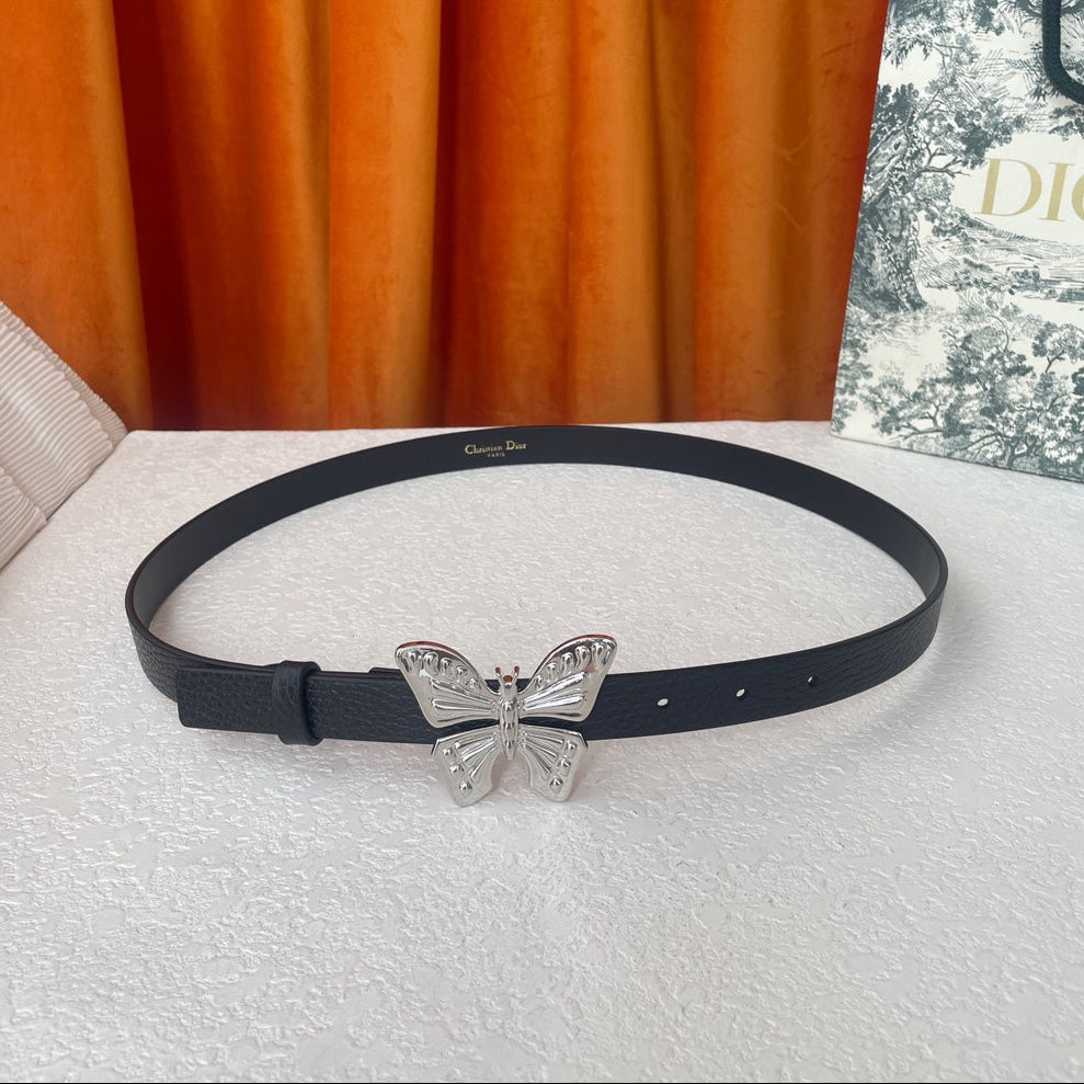 DIOR 25S BELT 20 MM IN BLACK CALFSKIN 567922